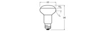 LEDVANCE LED R63 DIM P 4.9W 927 E27