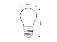 Filament LED bulb, transparent, metal+gl