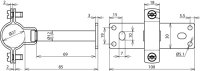 HVI-Ex W85 holder pro vodič D 20mm délka 85mm s upevňovací základnou NIRO