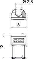 OBO ZH 12-DB Upevňovací prvek pro krabice do dutých stěn 15x8x5 oranžová