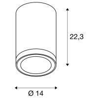 ENOLA ROUND L Outdoor stropní LED svítidlo antracitové CCT 3000/4000K