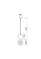 Závěsné svítidlo BOWL SU 1X42W E27 D200 CS REDO 01-2072