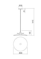 Závěsné svítidlo GUNNAR SU 1x42W E27 D500 MWH REDO 01-3048