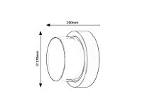 DURBE LED 10W IP54 černá RABALUX 7246