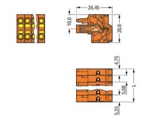 Pružinová svorka Push-in CAGE CLAMP 2,5mm2 oranžová 4pól. WAGO 231-2304/026-000