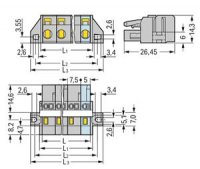 Pružinová svorka CAGE CLAMP 2,5mm2 šedá 12pól. WAGO 231-212/027-000