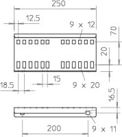 OBO LVG 110 FT Podélná spojka pro kabelové žebříky 114x250 Ocel žár.zinek