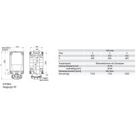 zásuvka nástěnná 3P, 125A/500V, 7h, IP67, bez průchodky, POWER TWIST PCE 143-7