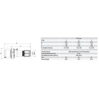 vidlice 4-pólová 63A/50-500V, 100-300Hz, 10h, IP44 PCE 0341-10