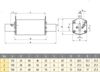 Nožová pojistka M2/K UQ2 aR 400A/690V ETI 004724248