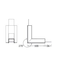 Spojka rohová 270° ohlá pro profily FKU78-05, set, elox FK TECHNICS 4739624