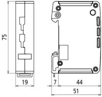 Kombinovaný svodič DEHNpatch do 10 Gbit 2x RJ45 stavový terčík