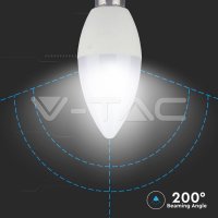 LED žárovka V-TAC 5.5W E14 C37 svíčka 6400K CRI95+ , VT-2226