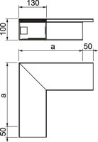 OBO WDK F100130CW Plochý roh pro kanál WDK 300x130x100 krémová bílá