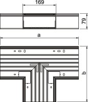 OBO WDK T80170GR Díl T pro kanál WDK 400x170x80 kamenná šeď Polyvinylchlorid PVC