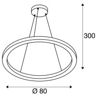 ONE 80 DALI, vnitřní LED závěsné svítidlo černé 3000/4000 K    SLV 1002911