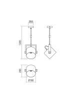 Závěsné svítidlo POOH SU 1x42W E27 BK REDO 01-2402