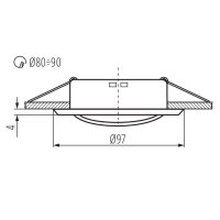 Ozdobný prsten ARGUS II CT-2115-BR/M komponent svítidla (starý kód 00330)