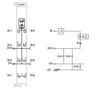 8kanálový binární vstup DC 24V 3 ms WAGO 753-436