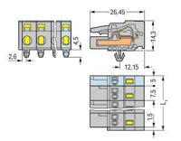 Pružinová svorka CAGE CLAMP 2,5mm2 šedá 9pól. WAGO 231-209/008-000