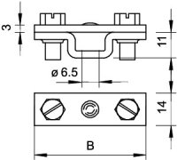 OBO 831 40 Držák vedení pro pásovou ocel 40mm Ocel žár.zinek