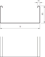 OBO MKSU 820 FS Kabelový žlab MKSU neděrovaný 85x200x3000 Ocel pásově zinkováno