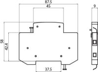 Pomocný spínač PS EFI - MD, kontakty NO+NC,6A, 230V AC ETI 002069001