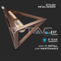 Závěsné svítidlo V-TAC Geometric Champagne Gold Triangle VT-7141