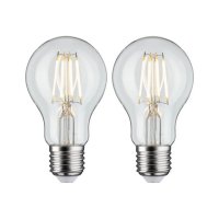 LED žárovka Filament E27 230V 2x5W 2700K čirá PAULMANN 28856