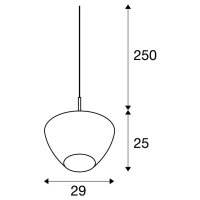 PANTILO CONVEX 29, Indoor, závěsné svítidlo E27, chromové    SLV 1003443