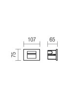 Orientační svítidlo INNER AP INC LED/CREE 1X3W IP65 MW 3000K REDO 9635