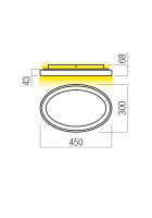 Stropní svítidlo NOBU PL LED 40W 3000/4000K WH REDO 01-3803