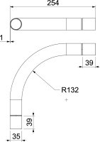 OBO SBN32 FT Trubkový oblouk 90° bez závitu o32mm Ocel žár.zinek