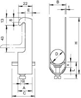 OBO 1181289 Třmenová příchytka 2056W 2 28 FT