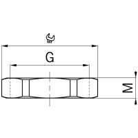 Matice pro kabelové vývodky, mosazná, závit M8 x 1,0 AGRO 8000.08.1
