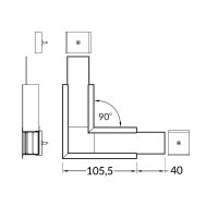 Spojka rohová 90° pro profily FKU78-07, set, bílá FK TECHNICS 4739625