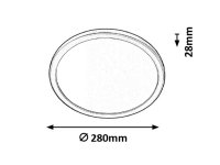 Lambert LED 15W IP44 stříbro RABALUX 3358