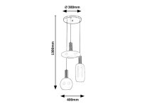 Sinopia E27 3x 60W IP20 zlato RABALUX 5225