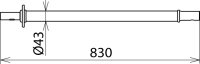 Manipulační tyč s nástrčnou spojkou D 43 mm délka 800 mm DEHN 766120