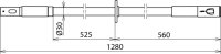 Izolační tyč 36 kV s nástrčnou spojkou délka 1280 mm D 30 mm DEHN 766363