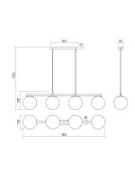 Závěsné svítidlo BOWLING SU 4X42W E27 GD REDO 01-3155