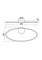 Stropní svítidlo LEO PL LED 48W CCT+3STEP WH REDO 01-3335