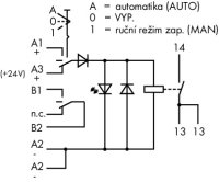 Reléový modul, jmenovité vstupní napětí: 24 V DC, 1 spínací kontakt, šedá