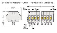 2vodičová svorkovnice vhodná pro aplikace Ex e II světle šedá 0,08-4mm2 2pól.