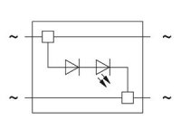 Zásuvný modul 2pól. červená LED dioda šedá WAGO 280-803/281-415