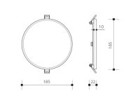 Koupelnové svítidlo LED DOWNLIGHT ROUND IP66 18W 4000K + DIM PANLUX PN14300016