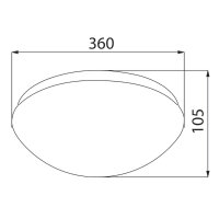 LED svítidlo Cala 18 E, 18W, 2700K, IP44, s nouzovým modulem 1,5 h