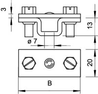 OBO 832 30 Distanční příchytka pro pásovou ocel 30mm Ocel žár.zinek