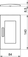 OBO AR45-BF2 RW Krycí rámeček Modul 45 2 násobný 84x140mm čistě bílá