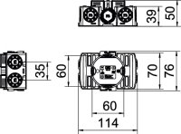 OBO UE 46 Přístrojová krabice pod omítku O60xH50x114 Polypropylén PP